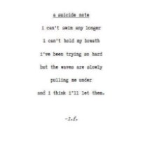 A suicide note